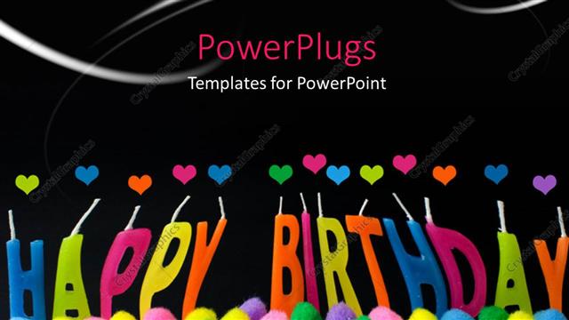  Presentation with happy birthday - A happy birthday with a blackish background