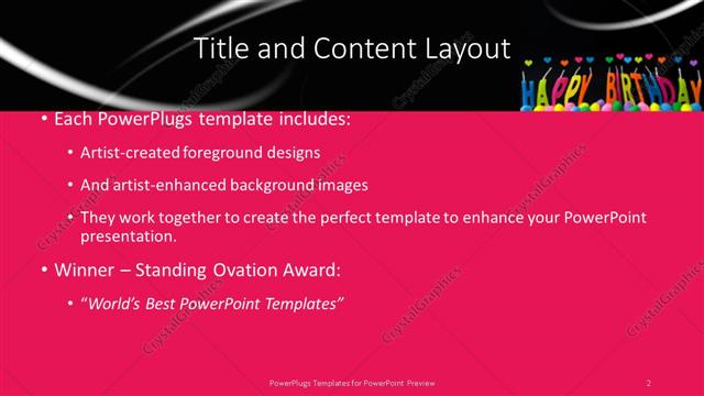 Title and Content presentation slide layout