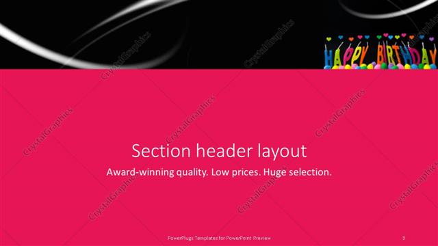 Section Header presentation slide layout