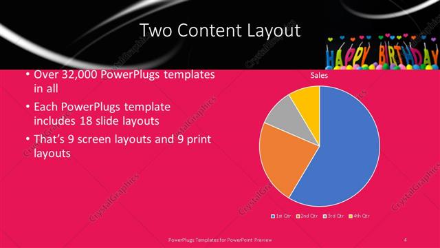 Two Content presentation slide layout