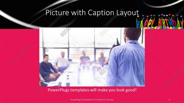 Picture with Caption presentation slide layout