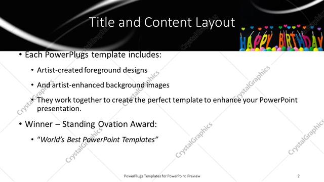 Title and Content presentation slide layout