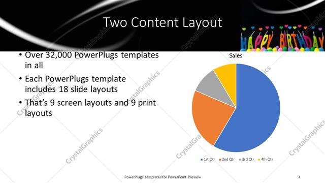 Two Content presentation slide layout