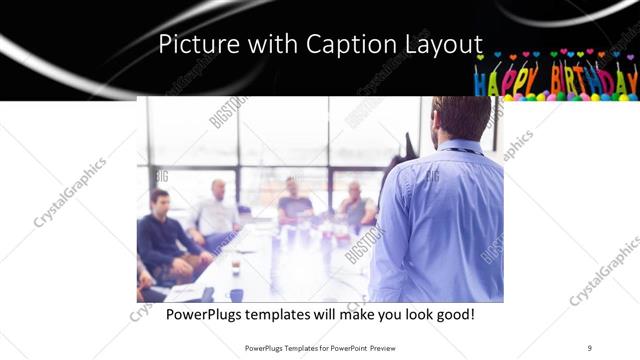 Picture with Caption presentation slide layout