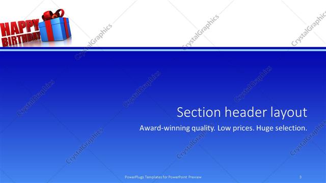 Section Header presentation slide layout