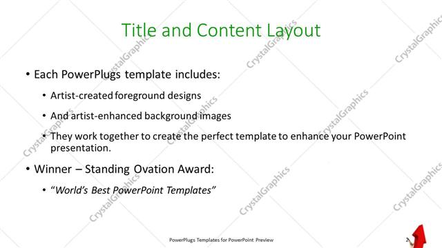 Title and Content presentation slide layout