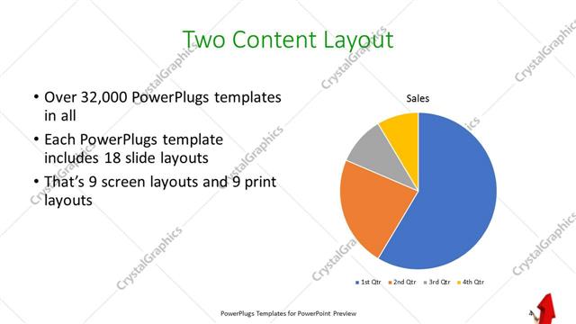 Two Content presentation slide layout
