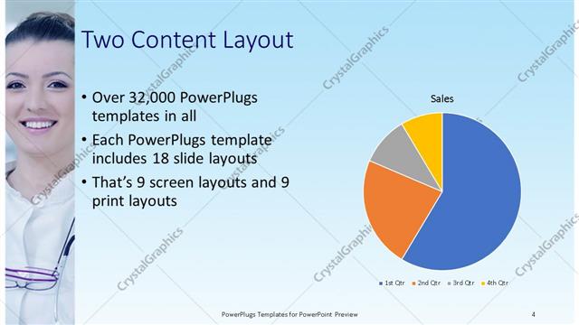 Two Content presentation slide layout
