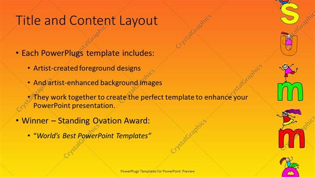 Title and Content presentation slide layout