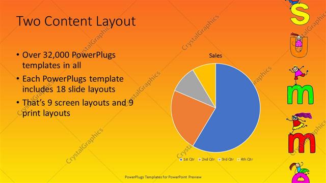 Two Content presentation slide layout