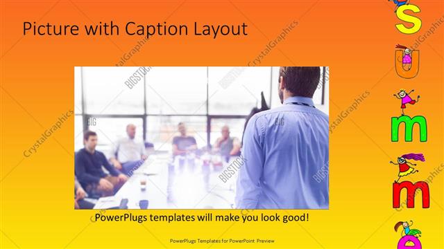 Picture with Caption presentation slide layout