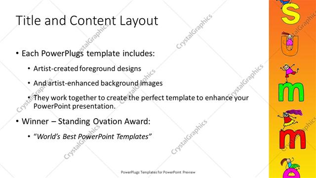 Title and Content presentation slide layout