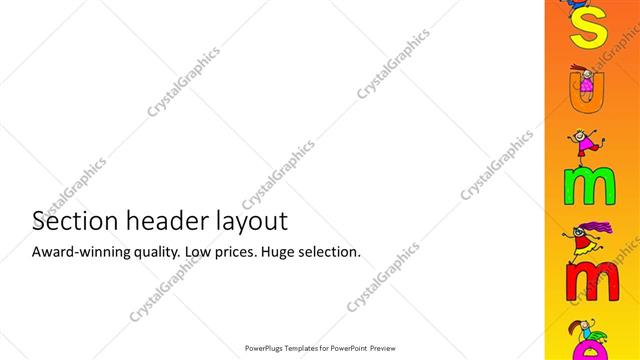 Section Header presentation slide layout