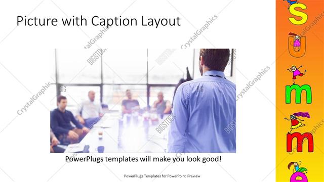 Picture with Caption presentation slide layout