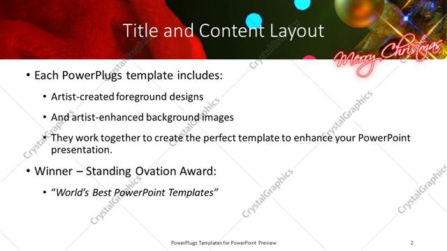 Title and Content presentation slide layout