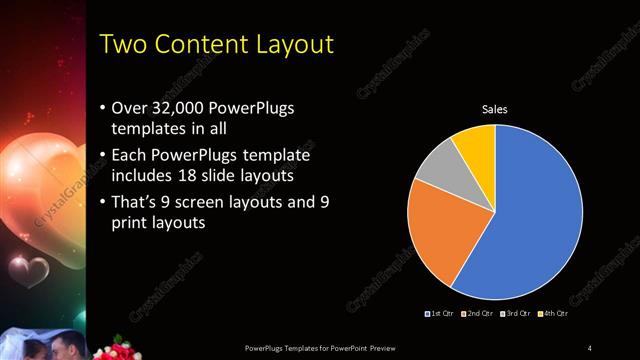 Two Content presentation slide layout