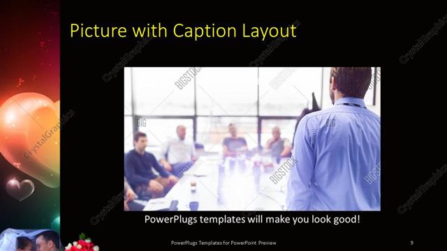 Picture with Caption presentation slide layout