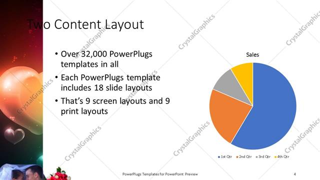 Two Content presentation slide layout
