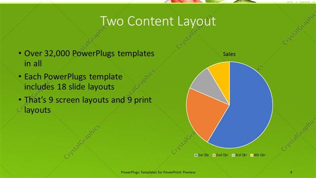 Two Content presentation slide layout