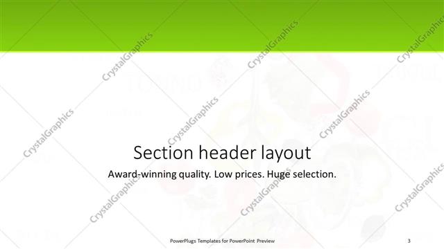 Section Header presentation slide layout