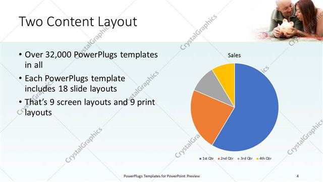 Two Content presentation slide layout