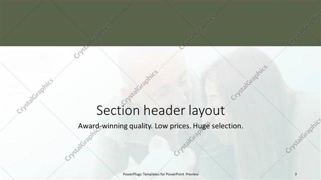 Section Header presentation slide layout