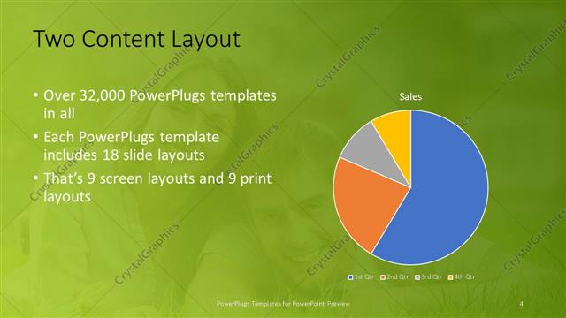 Two Content presentation slide layout