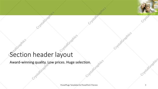 Section Header presentation slide layout