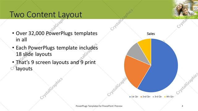 Two Content presentation slide layout