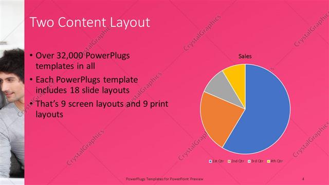 Two Content presentation slide layout