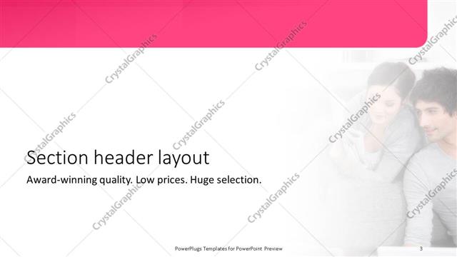 Section Header presentation slide layout