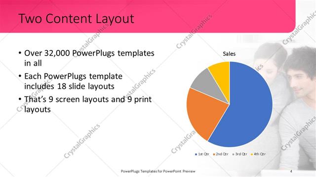 Two Content presentation slide layout