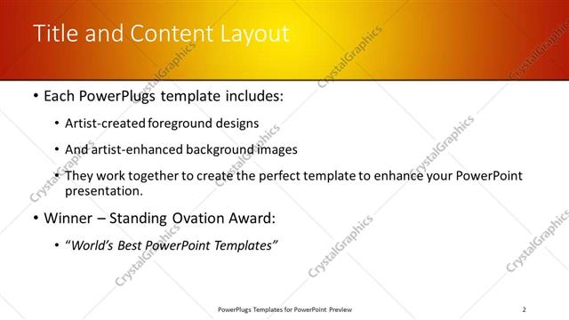 Title and Content presentation slide layout