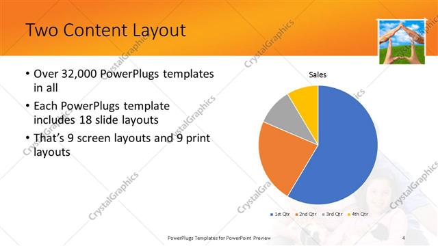 Two Content presentation slide layout