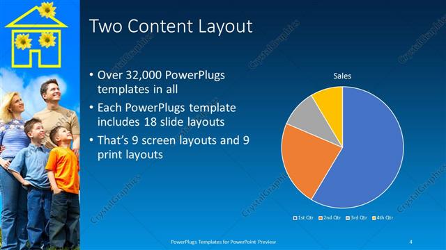 Two Content presentation slide layout