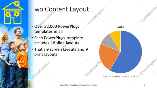 Two Content presentation slide layout