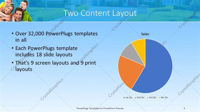 Two Content presentation slide layout