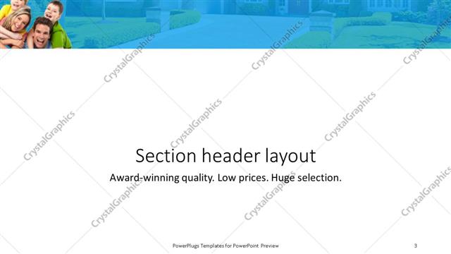 Section Header presentation slide layout