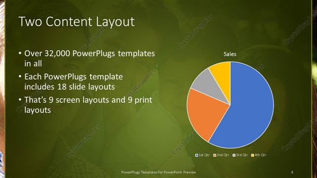 Two Content presentation slide layout