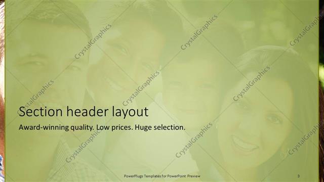 Section Header presentation slide layout