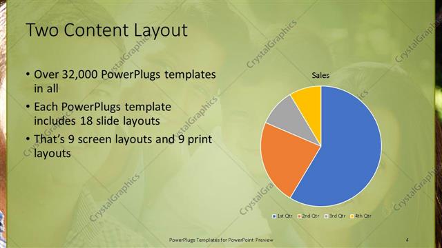 Two Content presentation slide layout