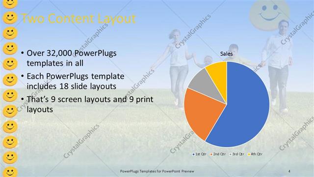 Two Content presentation slide layout