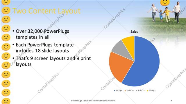 Two Content presentation slide layout