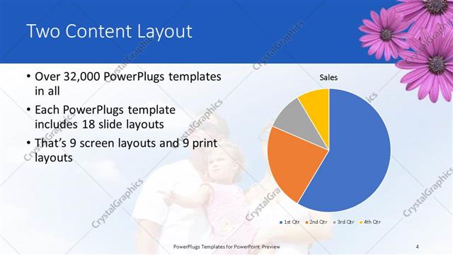 Two Content presentation slide layout