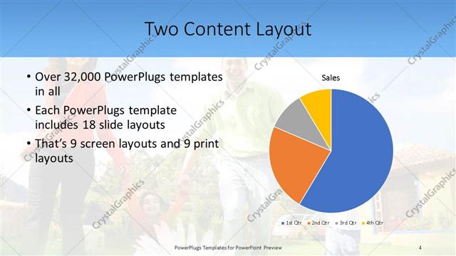 Two Content presentation slide layout