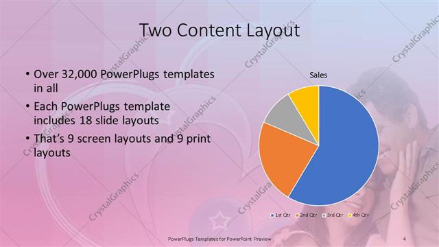 Two Content presentation slide layout