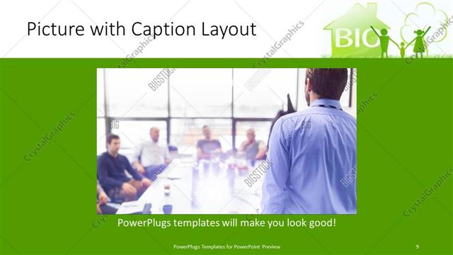 Picture with Caption presentation slide layout