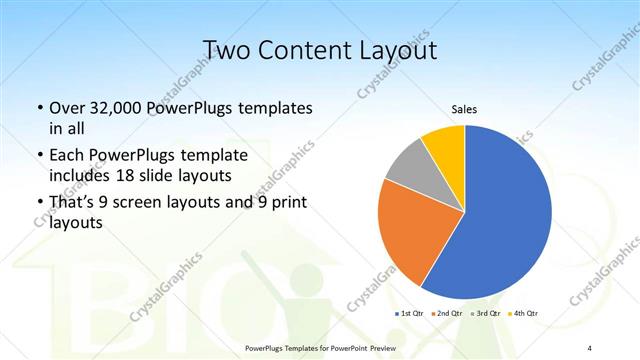 Two Content presentation slide layout