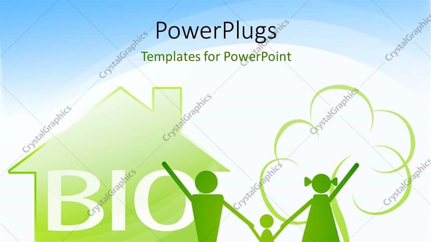 Featuring a Happy Family with a House in the Background