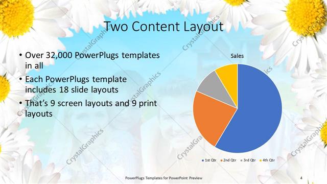 Two Content presentation slide layout